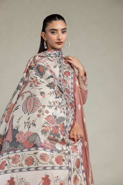 Embroidered  | Polyester Silk | Floral Silk Dupatta | USD 30.00