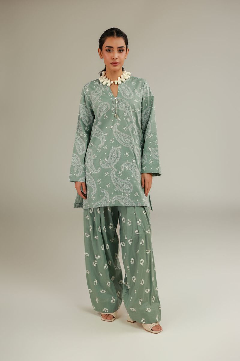 Cambric | Mint Farshi Shalwar | USD 30.00
