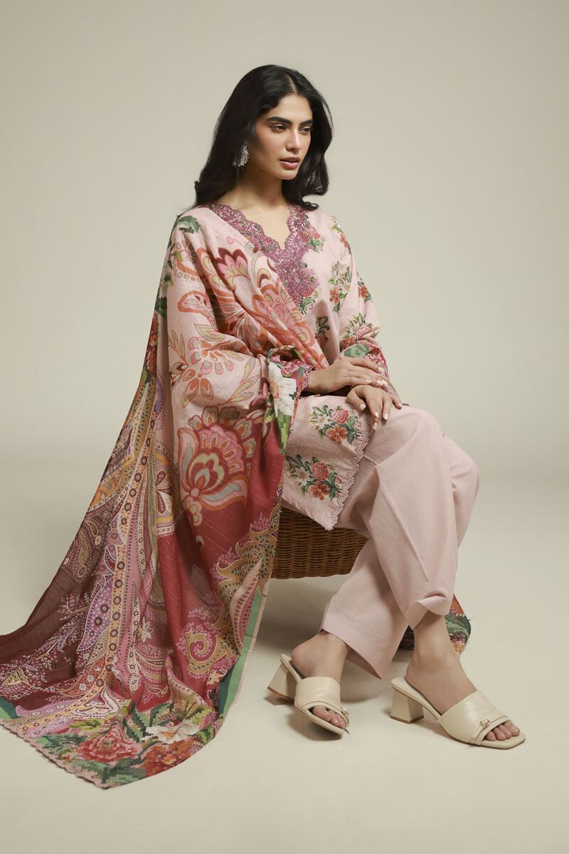 Embroidered | Mesuri | 3-piece Tailored Set | USD 70.00