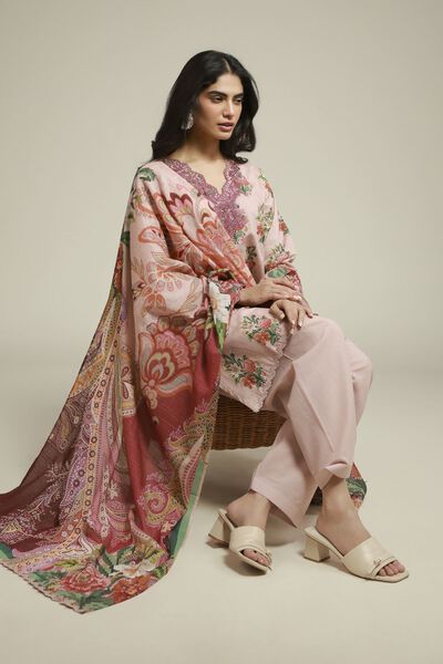 Embroidered | Mesuri | 3-piece Tailored Set | USD 70.00