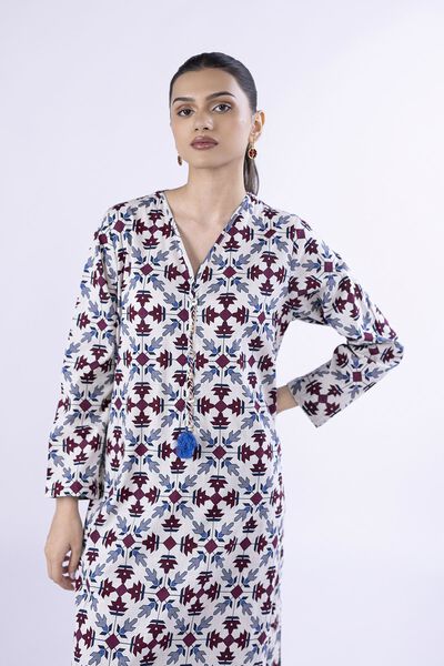 Printed | Crosshatch Poplin | Kurta | USD 25.00