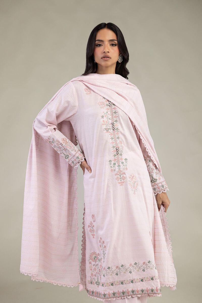 Embroidered | Messuri Dobby | 3-Piece Tailored Set | USD 85.00