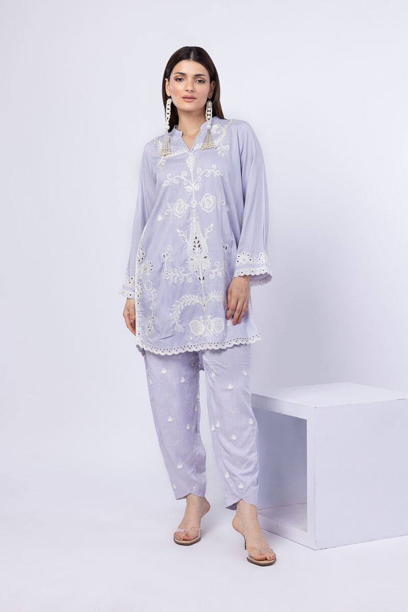 Embroidered | Crosshatch Raw Silk | Kurta | USD 30.00