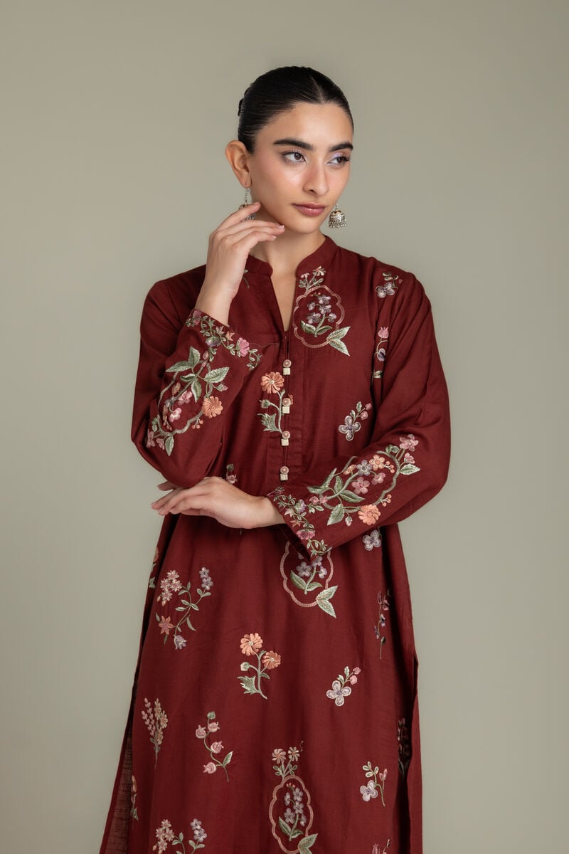 Embroidered | Light Khaddar | Fabrics 2 Piece | Top and Bottom | null