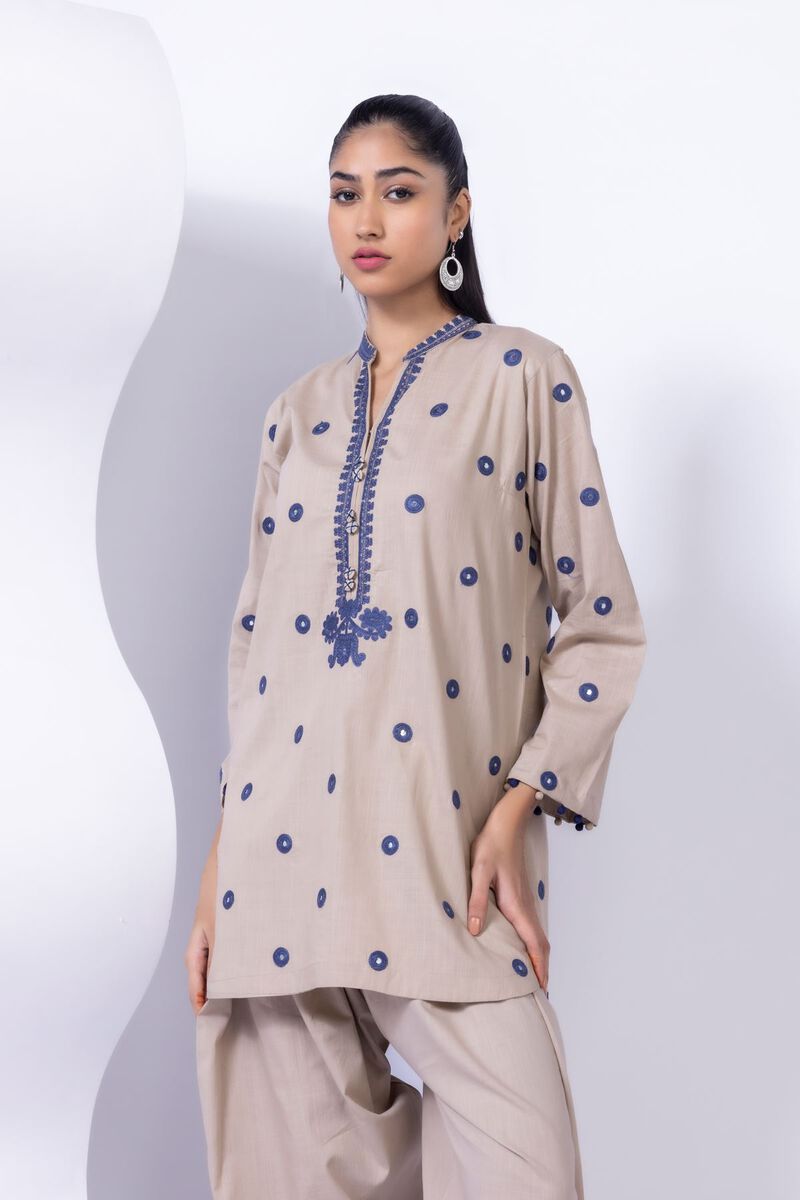 Embroidered | Crosshatch Poplin | Kurta | null