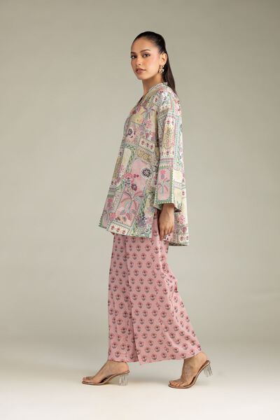 Printed | Cambric | Pink Cambric Pants | USD 30.00
