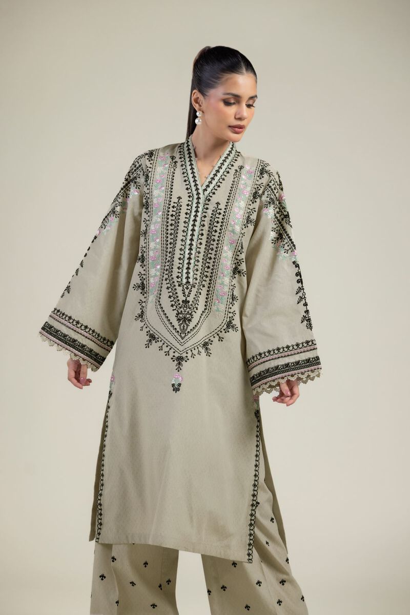 Embroidered | Cotton Dobby | 2-Piece Tailored Set | USD 70.00