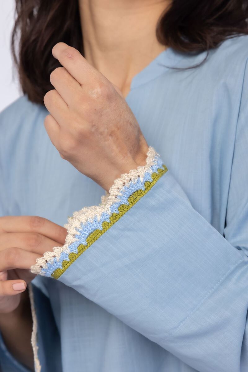 Embroidered | Crosshatch Poplin | Kurta | USD 9.00