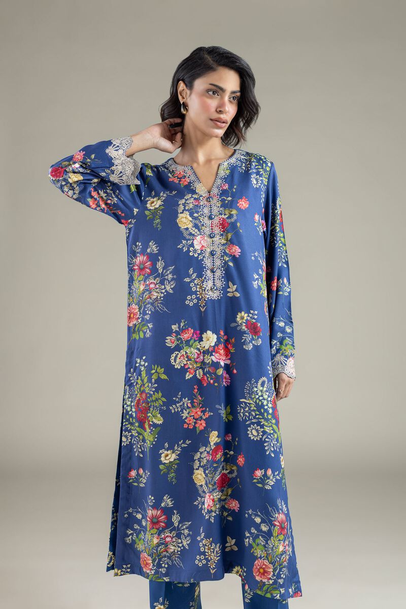 Embroidered | Marina | Floral Longline Kurta | USD 30.00