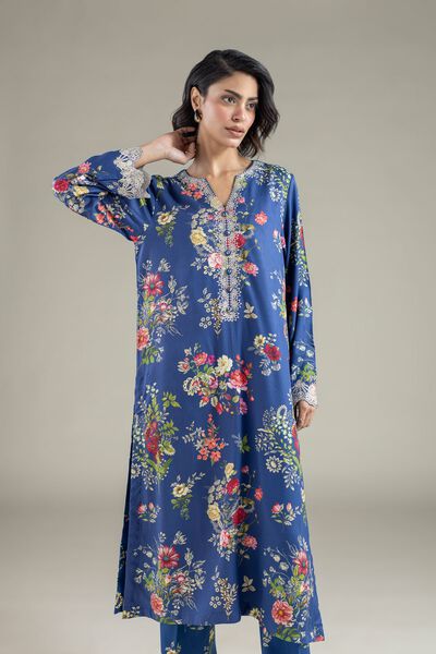Embroidered | Marina | Floral Longline Kurta | USD 30.00