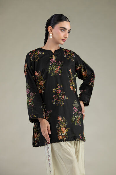 Printed | Cambric | Black Cambric Kurta | USD 35.00