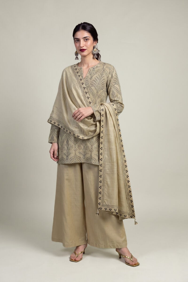 Embroidered | Raw Silk | Silk Solid Pants | USD 35.00
