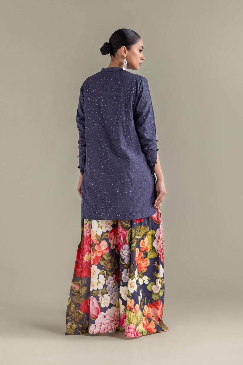 Embroidered | Chiffon | V-Neck Floral Co-ords | USD 100.00