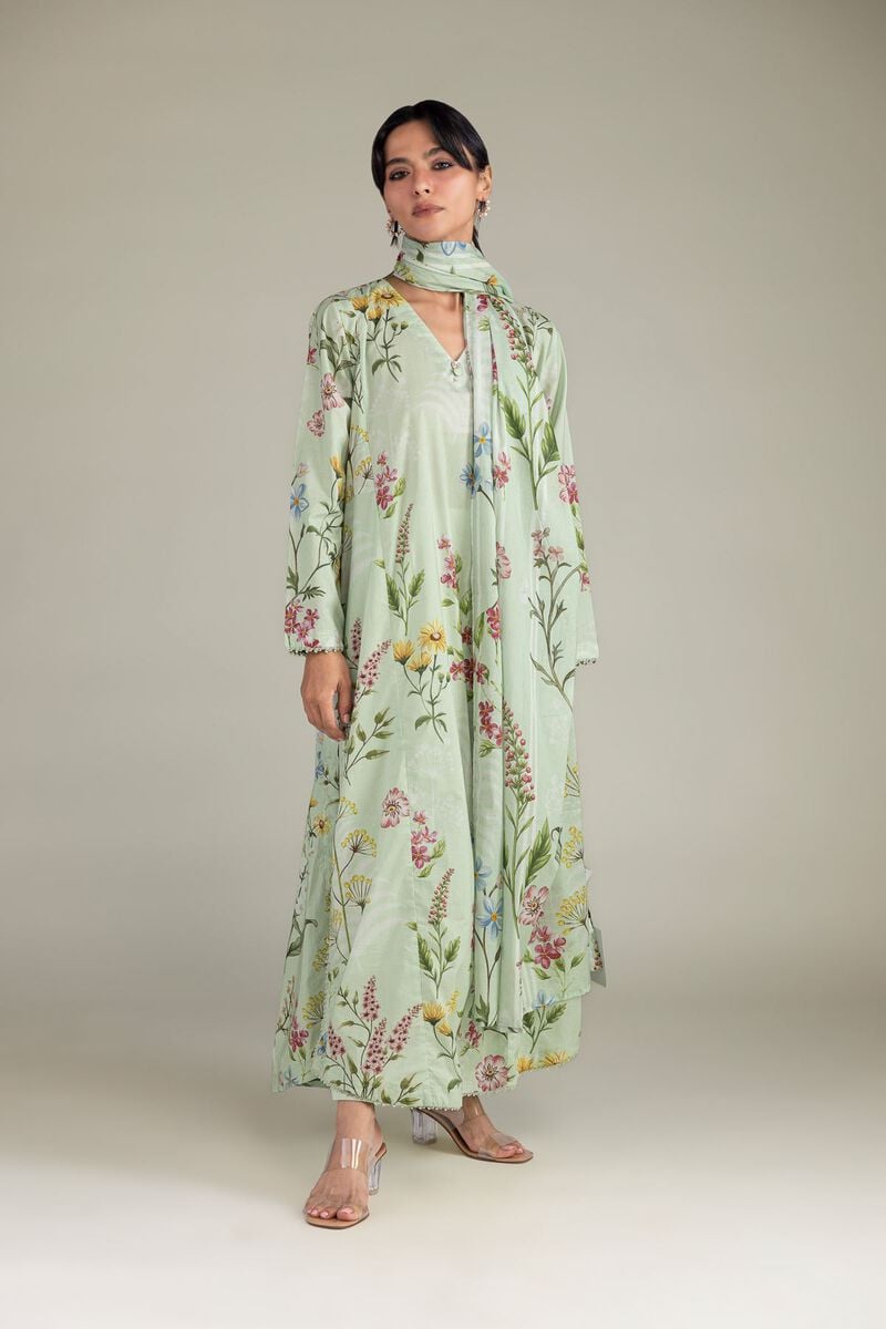 Printed | Cambric | Floral Longline Kurta | USD 35.00