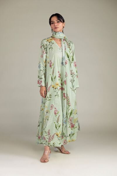 Printed | Cambric | Floral Longline Kurta | USD 35.00