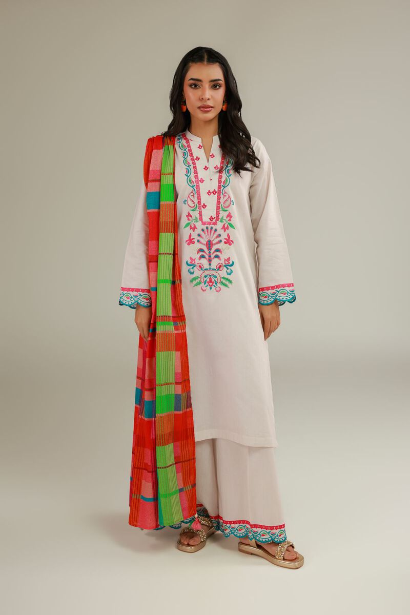 Embroidered | Cotton Net | Cotton Net Dupatta | USD 25.00