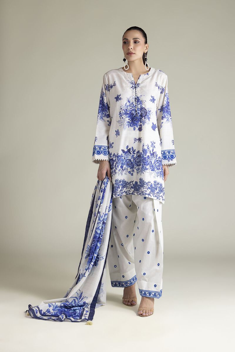 Embroidered | Mesuri Dobby | Floral Tailored 3-Piece | USD 70.00