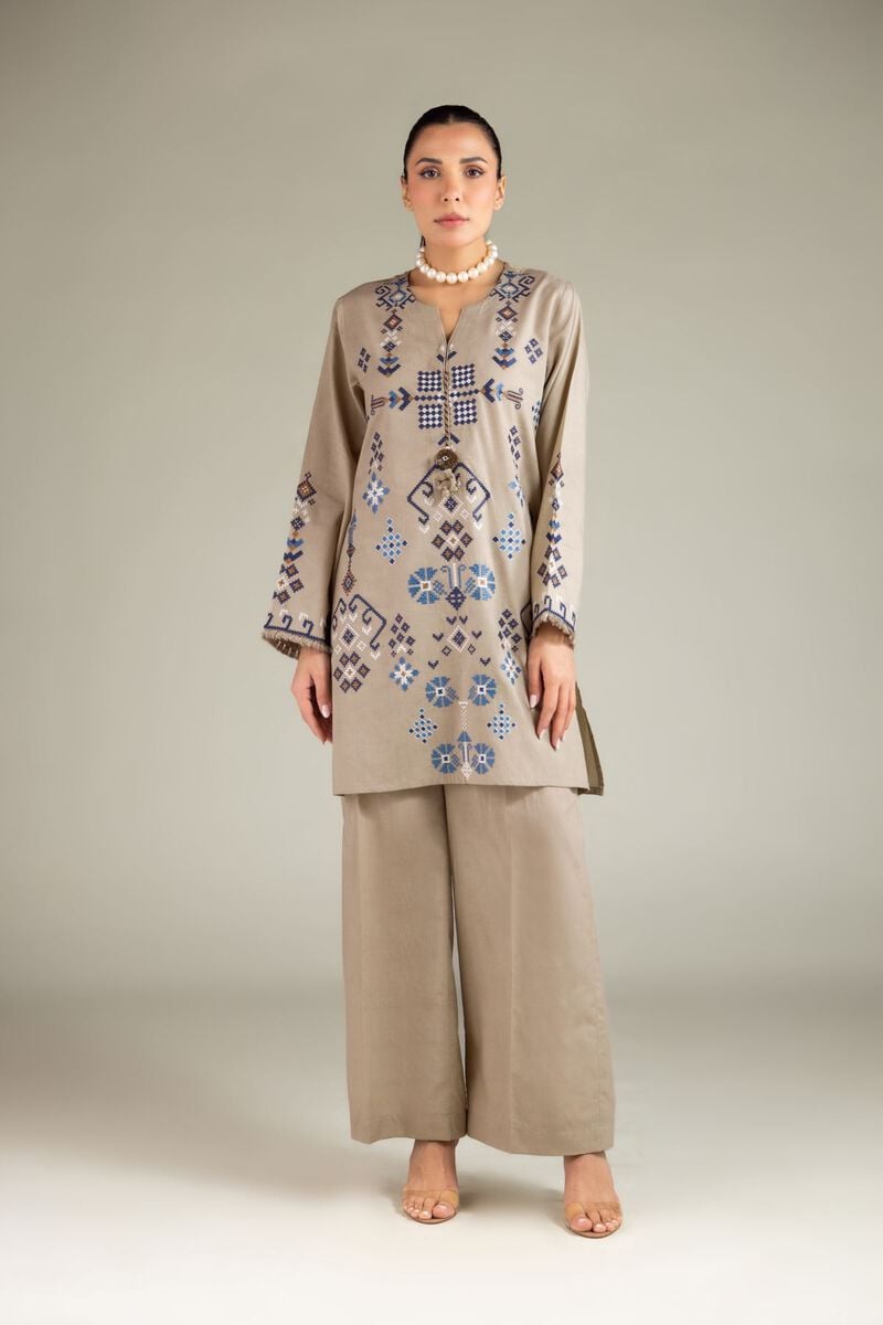 Embroidered | Cambric | Cambric 2-Piece Tailored | USD 45.00