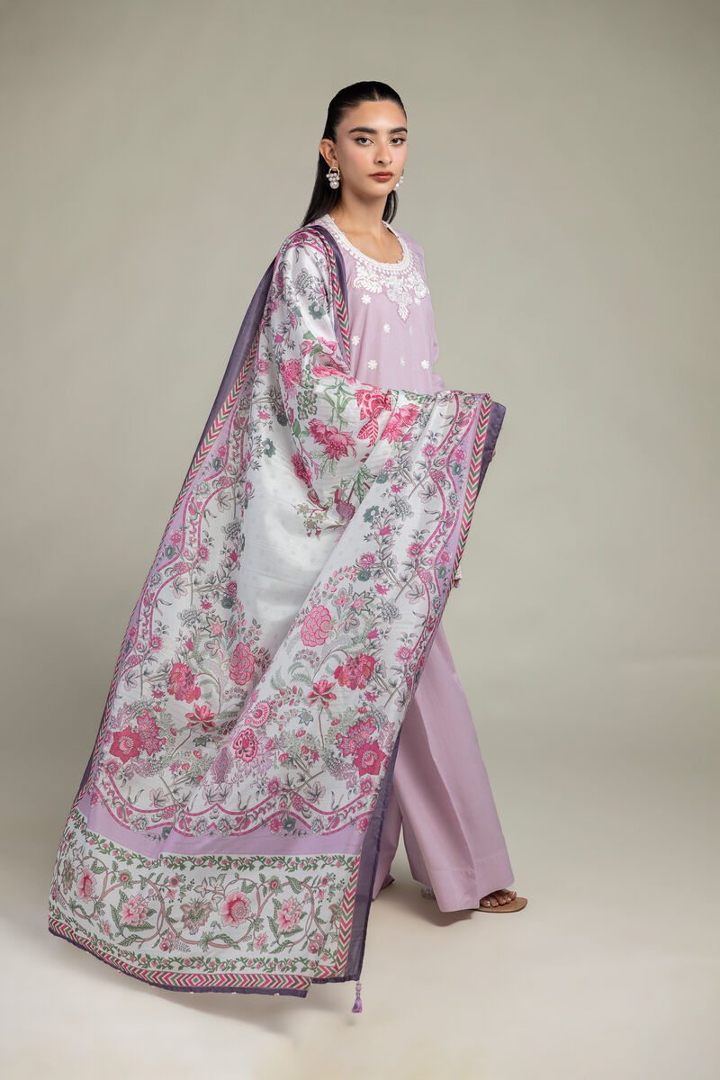 Embroidered  | Polyester Silk | Floral Silk Dupatta | USD 30.00