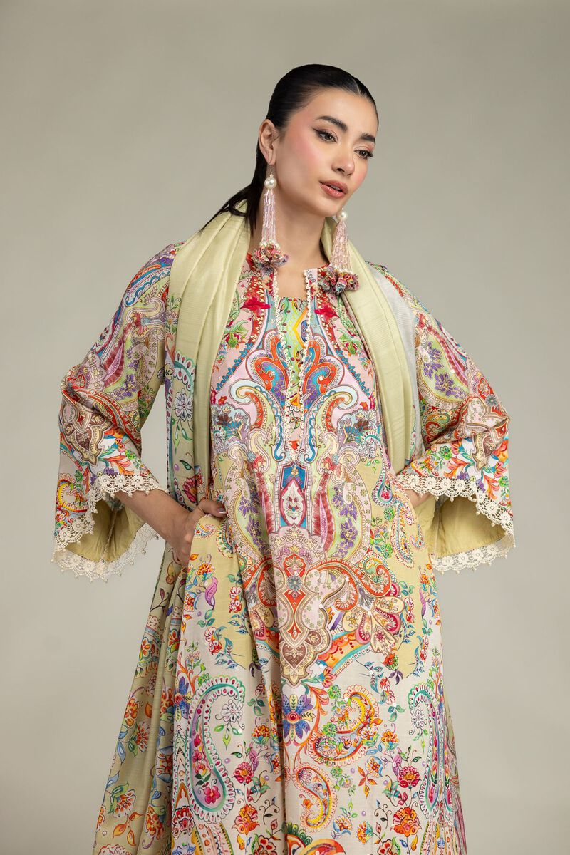 Embroidered | Polyester Silk | Silk Paisley Dupatta | USD 30.00