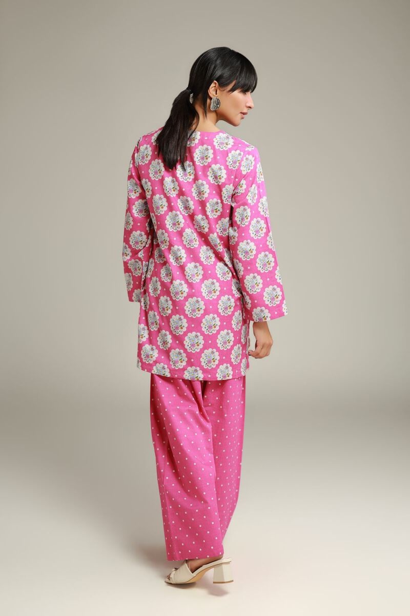 Embroidered | Cotton Dobby | Floral Pink Kurta | USD 30.00