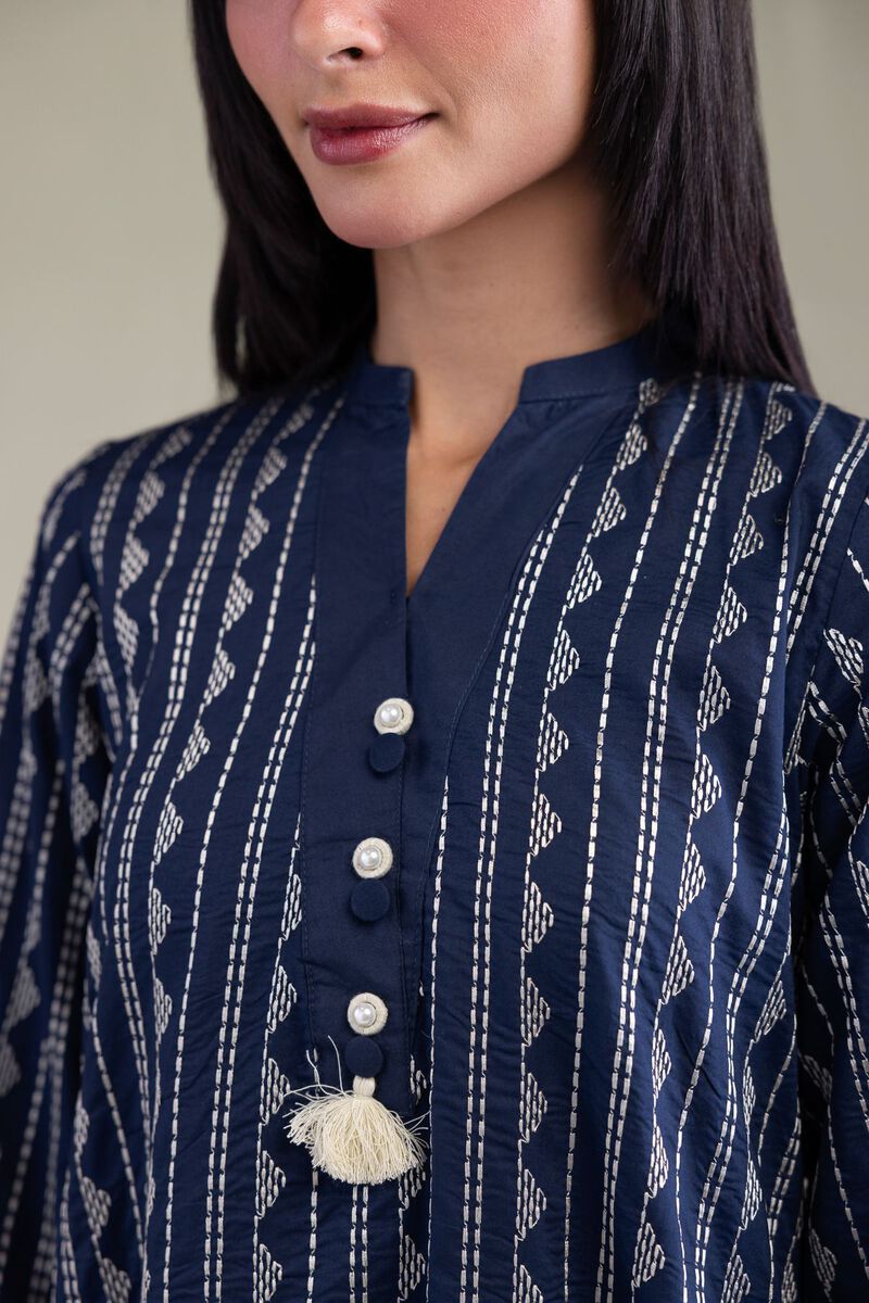 Embroidered | Cambric | Cambric Longline Kurta | USD 40.00