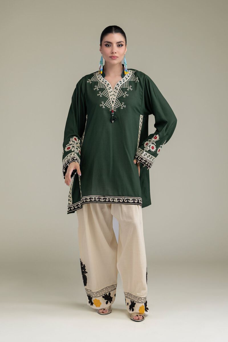 Embroidered | Raw Silk | Short Silk Kurta | USD 13.50