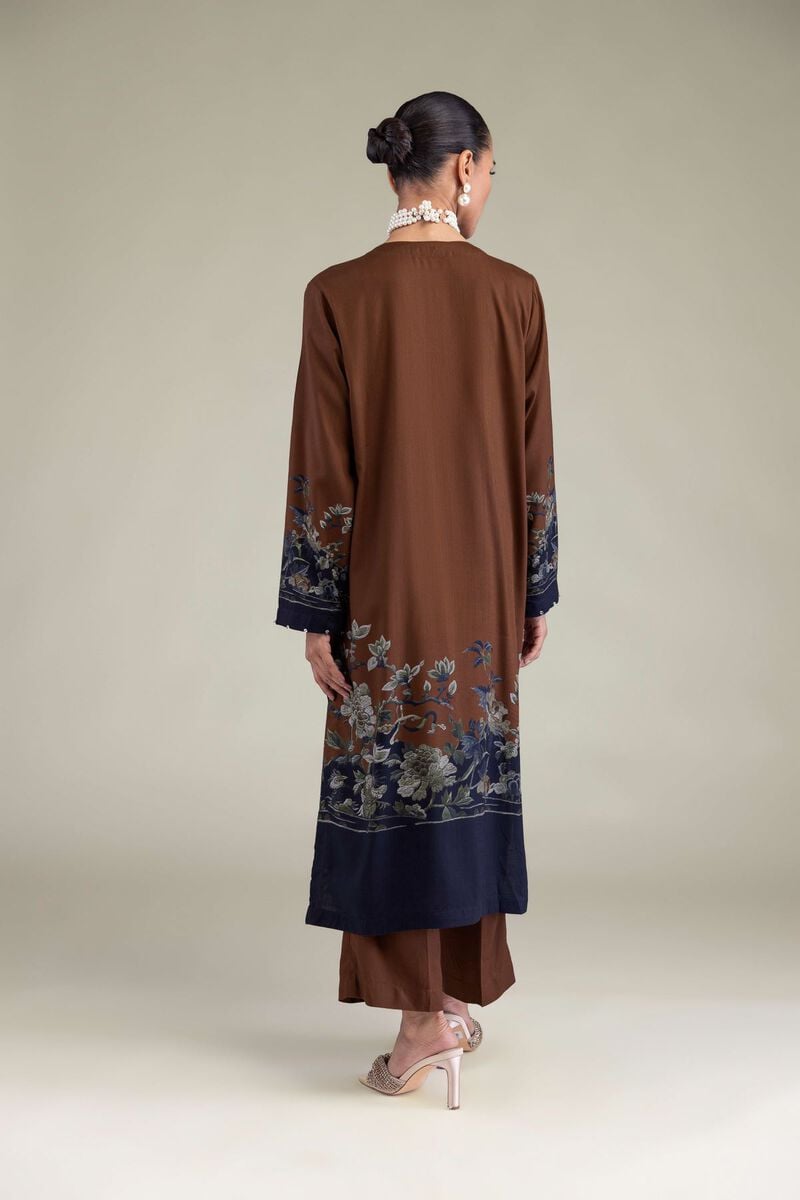 Embroidered | Raw Silk | Brown Silk Kurta | USD 55.00