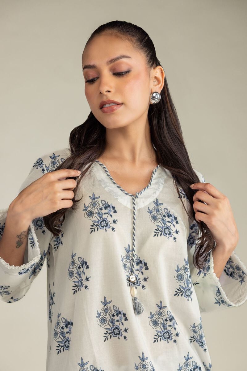Printed | Cambric | Short V-Neck Kurta | USD 35.00