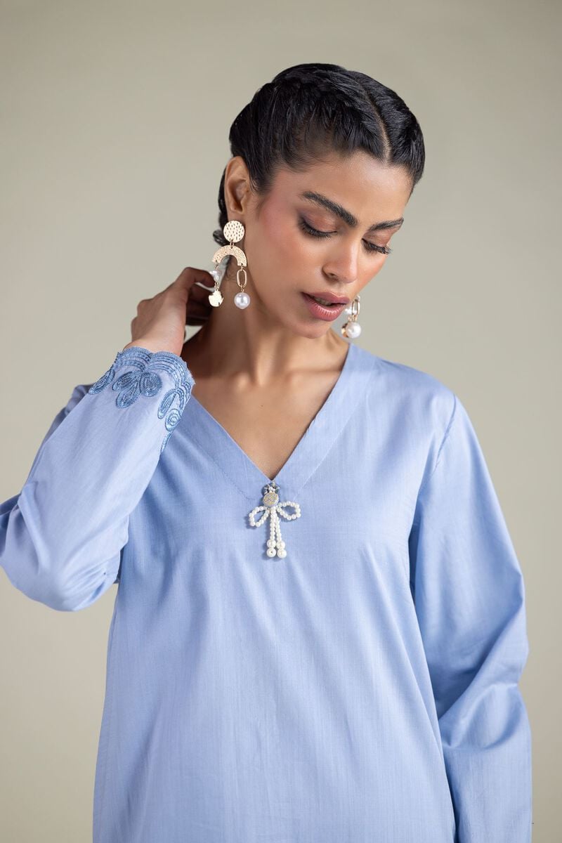 Embroidered | Textured Cotton | Kurta | USD 45.00
