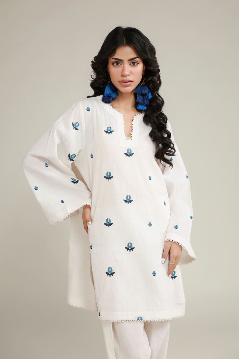 Embroidered | Dobby | Tailored 2-Piece Set | USD 55.00