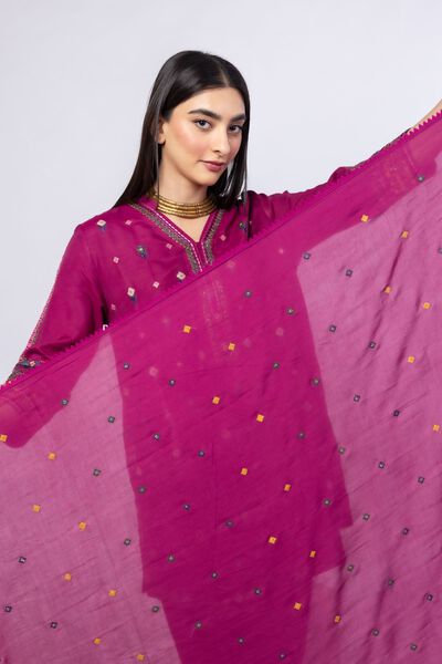 Embroidered | Light Thai Silk | Dupatta | USD 28.00
