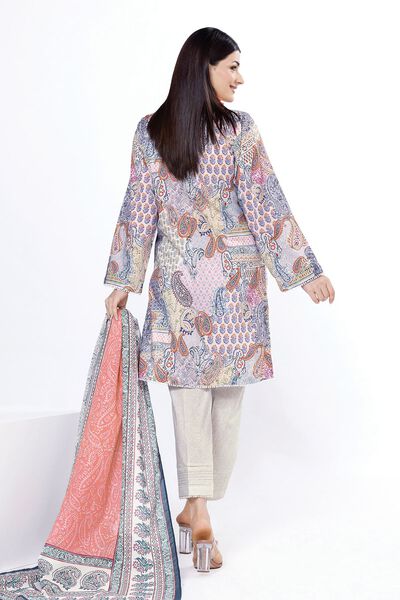 Printed | Slub Lawn | Fabrics 3 Piece | USD 20.00