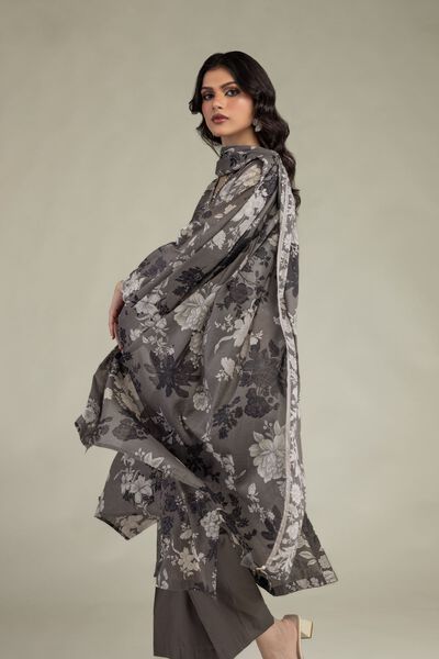 Embroidered | Lawn | Gray Lawn Dupatta | USD 25.00