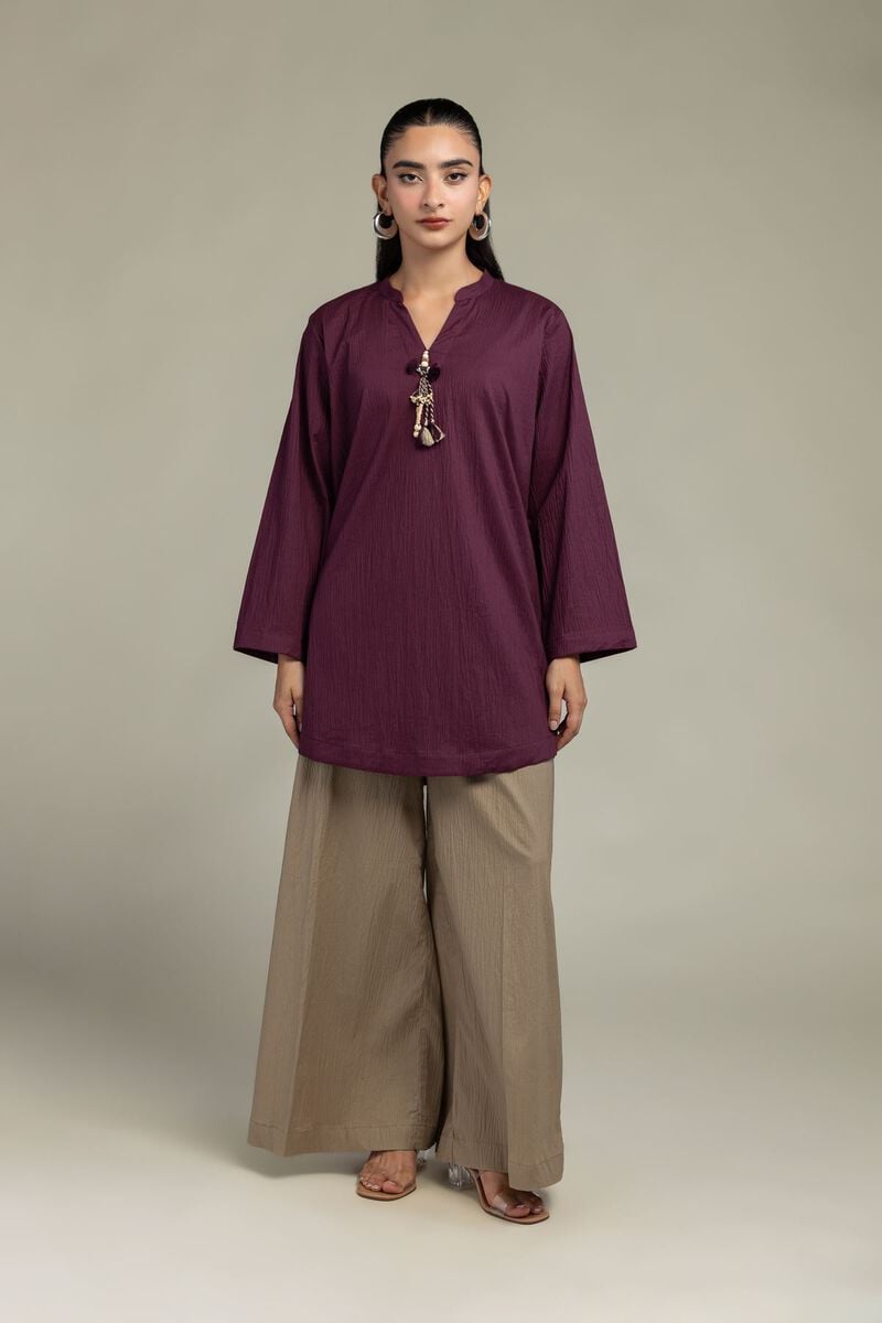Dyed | Cotton Crinkle | Cotton Solid Pants | USD 30.00