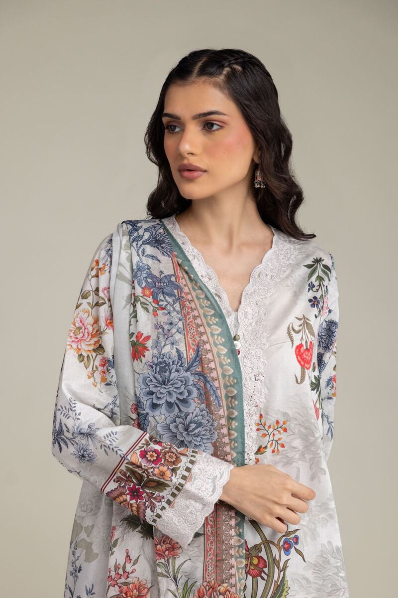 Embroidered | Cambric | Floral Tailored 3-Piece | USD 70.00
