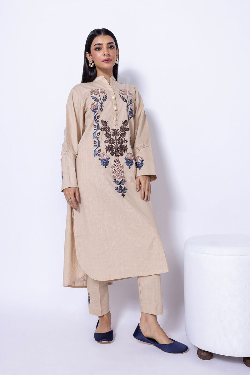 Embroidered | Crosshatch Poplin | Pants | USD 6.00