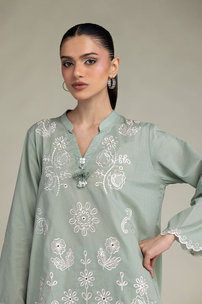 Embroidered | Cambric | Floral Cambric Kurta | USD 45.00
