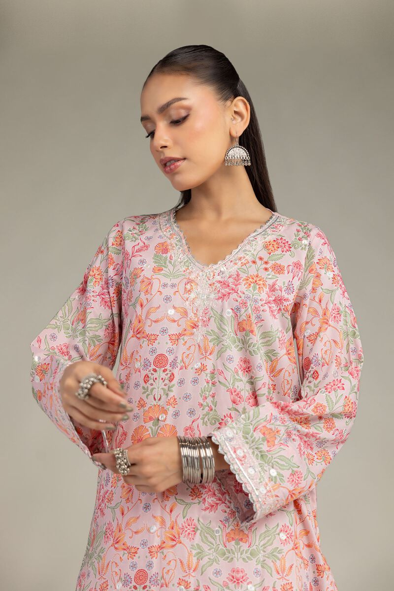 Embroidered | Cotton Viscose | Short V-Neck Kurta | USD 45.00