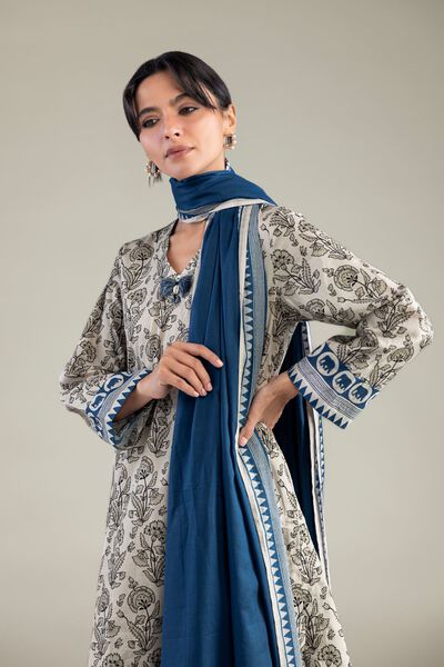 Lawn | Blue Lawn Dupatta | USD 30.00