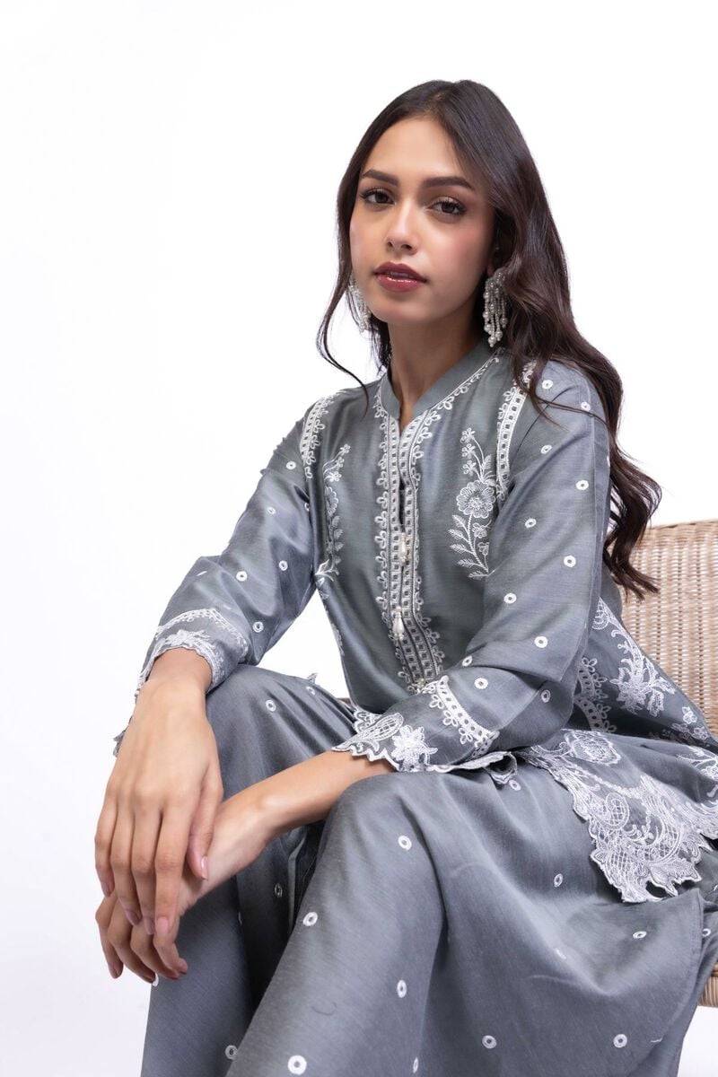 Embroidered | Raw Silk | Kurta | USD 45.00