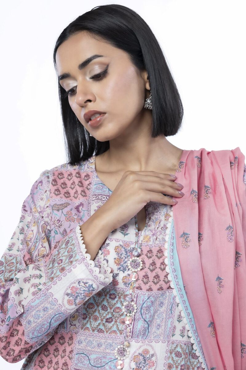 Printed | Cotton | Tailored 3 Piece | USD 22.50