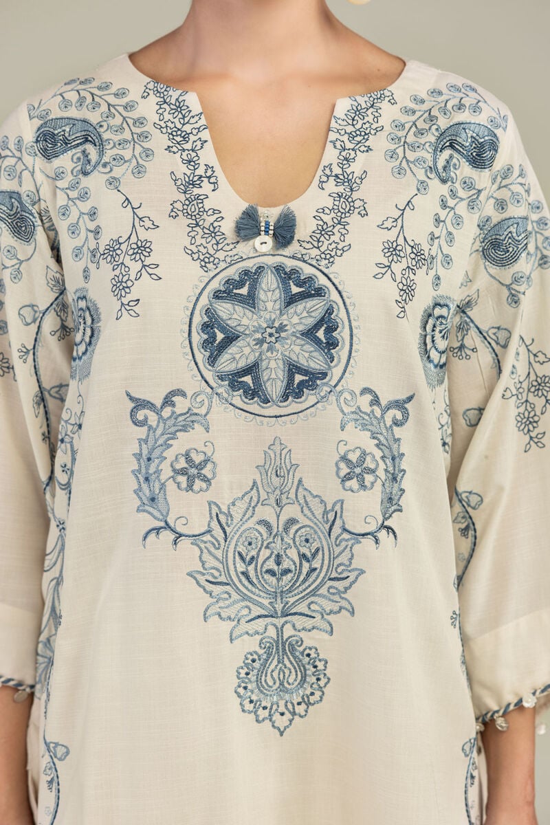 Embroidered | Raw Silk | Short Silk Kurta | USD 60.00