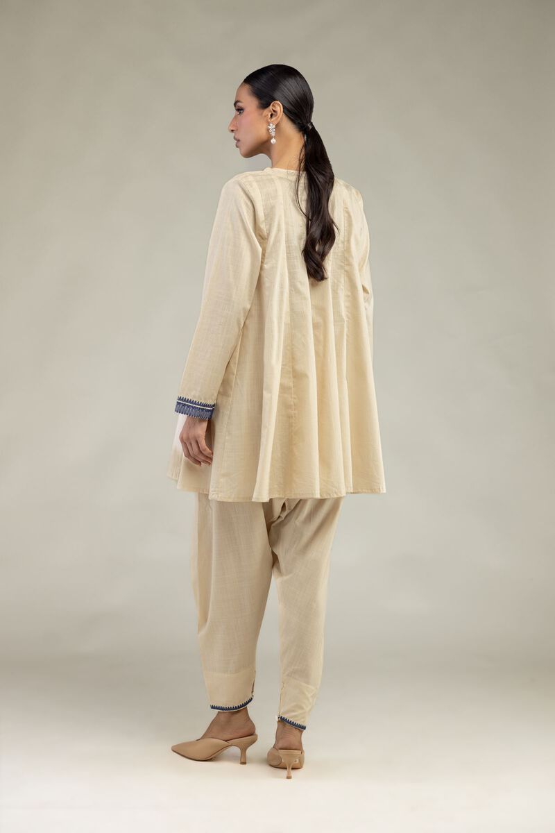 Textured Cotton | Embroidered | Short Cotton Kurta  | USD 40.00