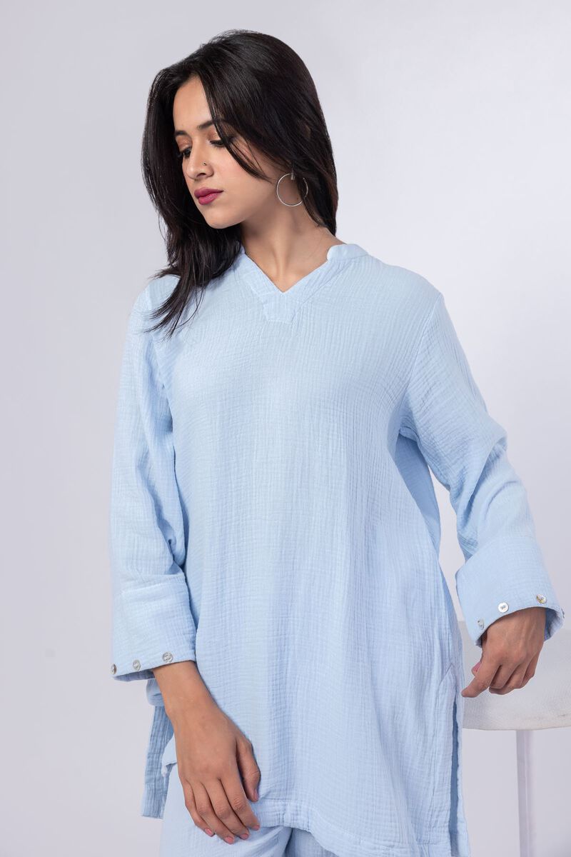 Dyed | Cheese Cloth | Kurta | null