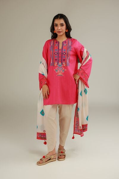 Embroidered | Cotton Dobby | Embroidered Cotton Shalwar | USD 25.00
