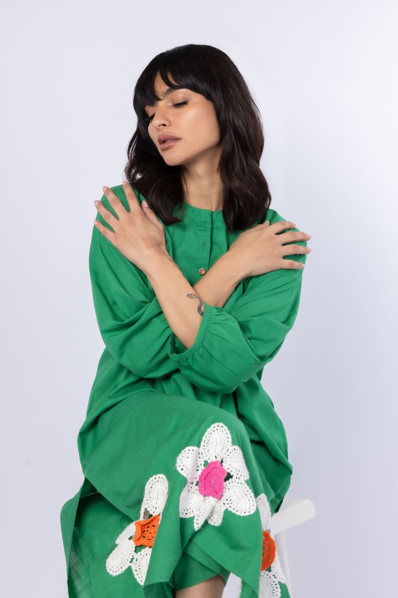 Embroidered | Crosshatch Poplin | Kurta | USD 12.00