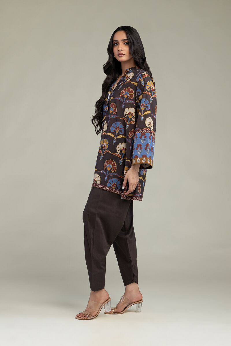 Printed | Cambric | Brown Cambric Shalwar | USD 30.00