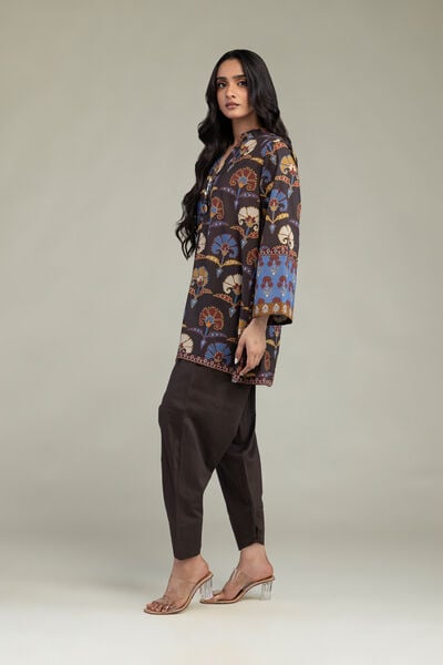 Printed | Cambric | Brown Cambric Shalwar | USD 30.00