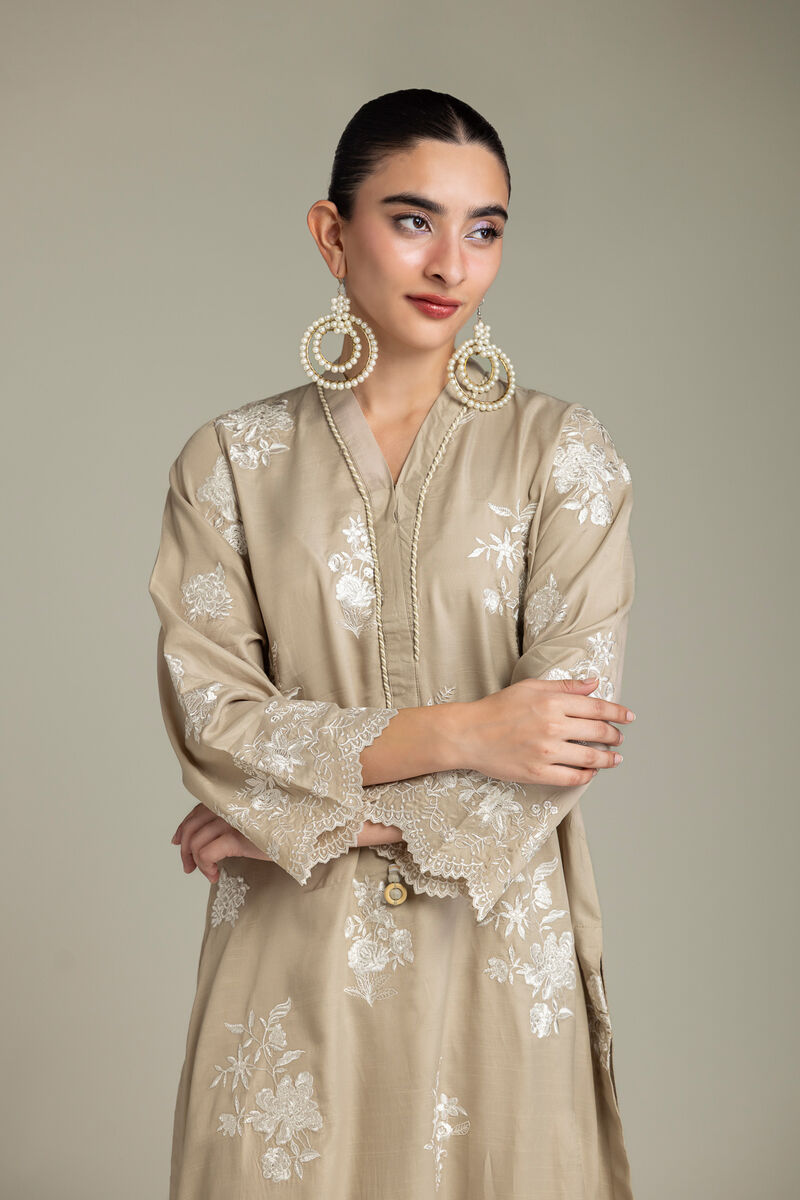 Embroidered | Raw Silk | Embroidered Silk Kurta | USD 70.00